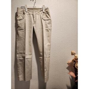 Lautréamont Beige Cropped Pants Women’s Size 1 Japan Minimalist Stretch Waist 28
